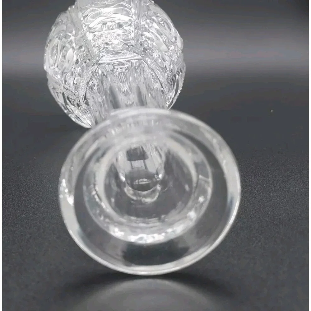 Beautiful Crystal Decanter with Roses‎ & Pineapple Design Made Italy